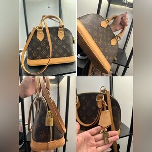 Louis Vuitton Alma BB women shoulder bag with dust bag, anti fake chip